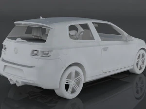 volkswagen golf r mkvi 3D Model