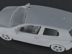 volkswagen golf r mkvi 3D 模型