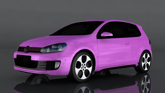 golf gti 3D Model .c4d .max .obj .3ds .fbx .stl .blend 