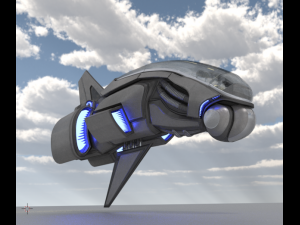 futuristic aircraft 3D 模型