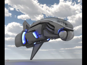 futuristic aircraft 3D Model