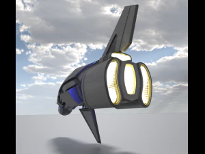futuristic aircraft 3D Model