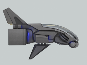 futuristic aircraft Model 3D