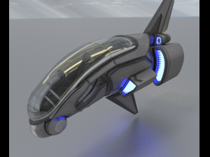 futuristic aircraft Model 3D