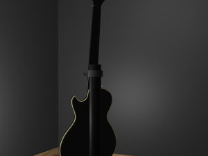 electric guitar - gibson les paul 1978 deluxe black beauty 3D Model