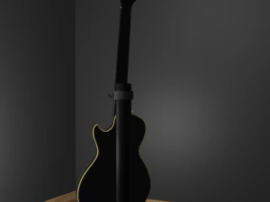 electric guitar - gibson les paul 1978 deluxe black beauty 3D Model
