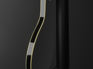 electric guitar - gibson les paul 1978 deluxe black beauty 3D Model