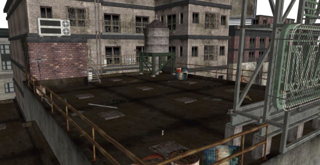 scene - rooftop - exterior 3D Model .c4d .max .obj .3ds .fbx .stl .blend 