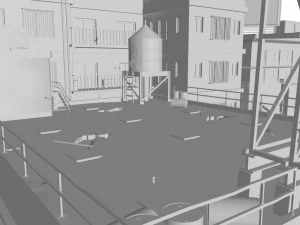 scene - rooftop - exterior 3D Model
