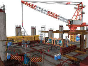 scene - scramble - exterior Modello 3D