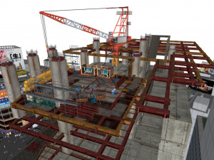 scene - scramble - exterior Modello 3D