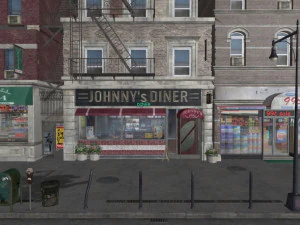 scena - street-johnny - esterno Modello 3D