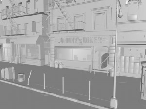 scene - street-johnny - exterior 3Dモデル