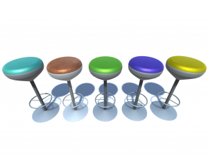 bar stool Model 3D