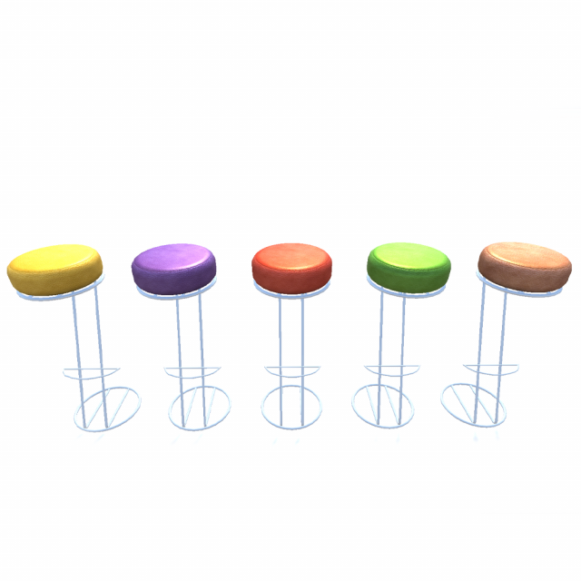 bar stool 2 3D 模型 .c4d .max .obj .3ds .fbx .stl .blend 