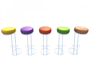 bar stool 2 Model 3D