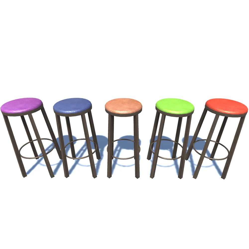 bar stool 3 3D Model .c4d .max .obj .3ds .fbx .stl .blend 