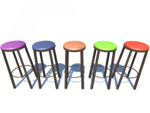 bar stool 3 Model 3D