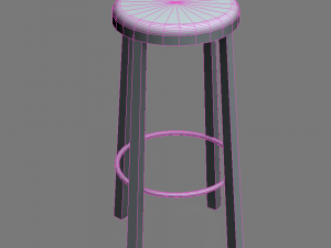 bar stool 3 Model 3D