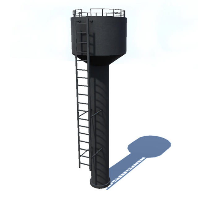 water tower Modello 3D .c4d .max .obj .3ds .fbx .stl .blend 