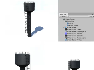 водонапірна башта 3D Модель