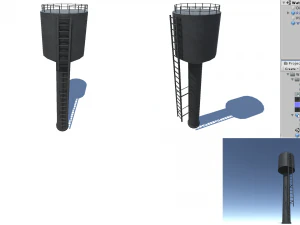 ch&acirc;teau d'eau 2 Modèle 3D