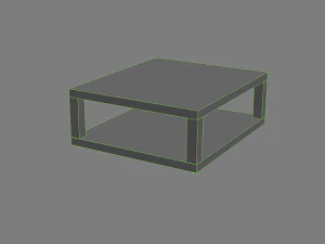 високотехнологічний диванний стіл 3D Модель