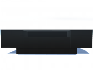 curbstone under the tv Model 3D