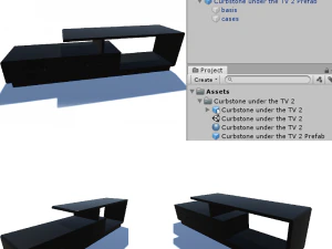curbstone under the tv 2 3D Model