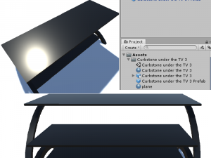 curbstone under the tv 3 3D 模型
