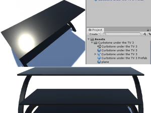 curbstone under the tv 3 3D Model