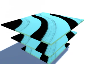 3d high tech sofa table 2 3D Model