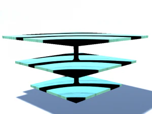 3d high tech sofa table 2 3D Model