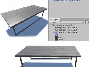 3d high tech sofa table 4 3D Model