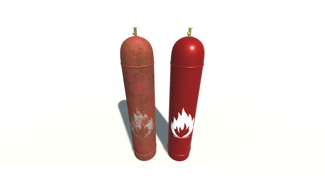 gas bottle 3D Model .c4d .max .obj .3ds .fbx .stl .blend 