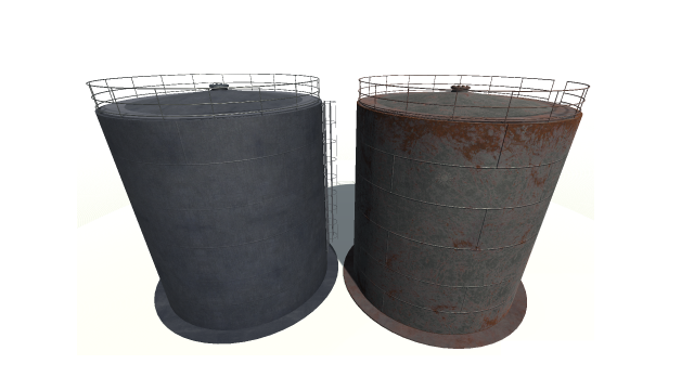 vertical steel tank 3D 模型 .c4d .max .obj .3ds .fbx .stl .blend 