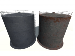 vertical steel tank Modelo 3D