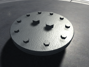 vertical steel tank 3D 模型