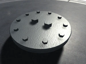 vertical steel tank 3D Model