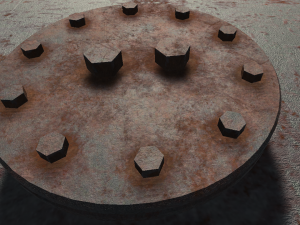 vertical steel tank 3D 模型