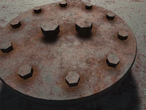 vertical steel tank 3D Model