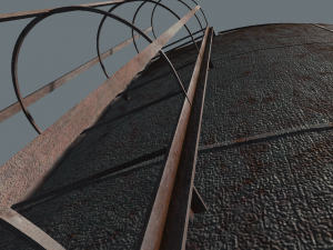 vertical steel tank 3D 模型