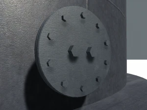 vertical steel tank 3D Model