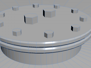 vertical steel tank 3D 模型