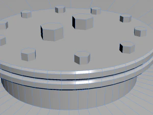vertical steel tank 3D Model