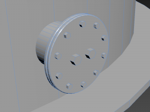 vertical steel tank 3D 模型