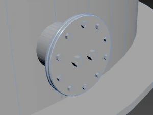 vertical steel tank 3D Model