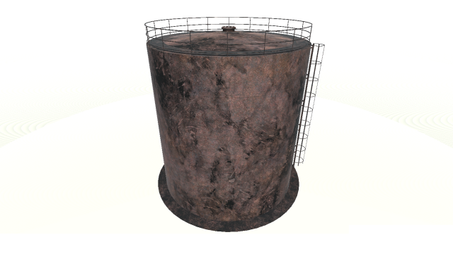 vertical rust tank 3D 模型 .c4d .max .obj .3ds .fbx .stl .blend 