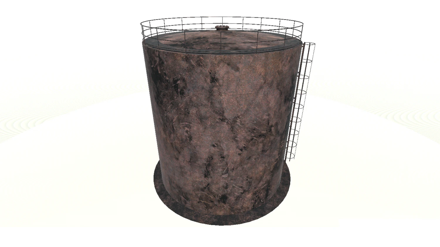 vertical rust tank 3D Model .c4d .max .obj .3ds .fbx .stl .blend 