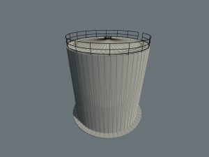 vertical rust tank 3D 模型
